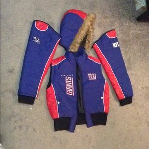 NFL NY Giants hooded Jacket / Vest 4 piece
